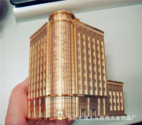 工厂设计建筑模型金属工艺品摆件 锌合金铸造大型工艺品摆件定制